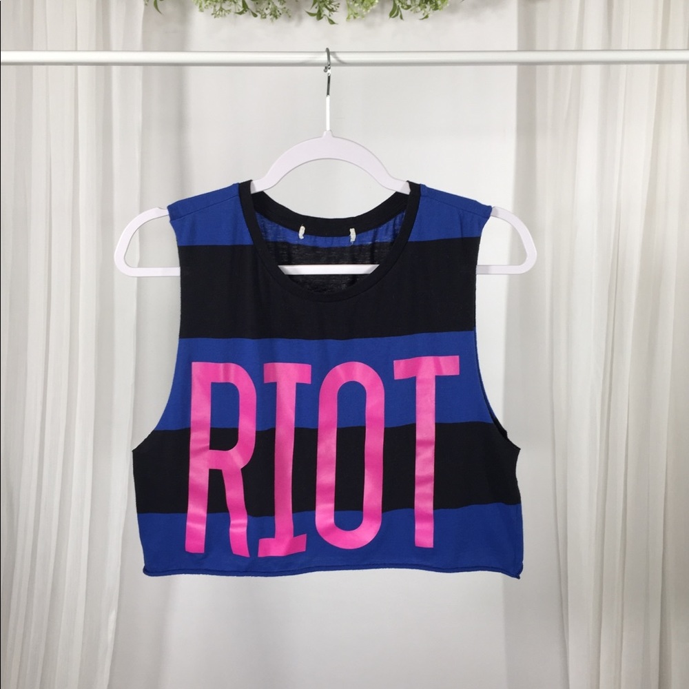 Color Block Riot Crop Tank - Picture 2 of 5